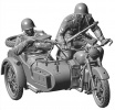 Zvezda 3639 SOVIET MOTORCCYCLE M-72  WITH SIDECAR AND CREW