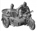 Zvezda 3639 SOVIET MOTORCCYCLE M-72  WITH SIDECAR AND CREW