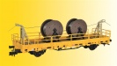 KIBRI 26266 Wagon platforma z ładunkiem szpule z drutem trakcji