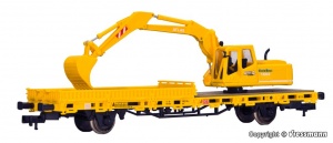 KIBRI 26250 Wagon specjalny z koparką