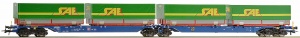 ROCO 67417 Wagony podwójny kontenerowy SAE  DB-AG