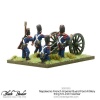 Napoleonic French Imperial Guard Foot Artiller firing howitzer