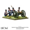 Napoleonic French Imperial Guard Foot Artiller firing howitzer