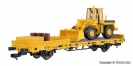 KIBRI 26274 Wagon platforma techniczna z ładowarką Gleis Bau