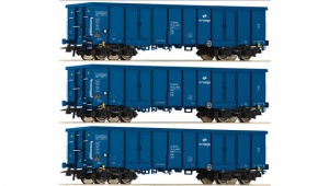 ROCO 76128 Zestaw 3 wagony odkryte  Eaos PKP Cargo EP.VI