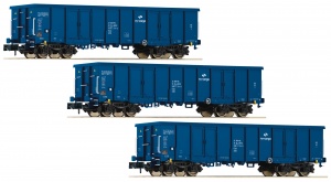 Fleischmann 828342 Zestaw 3 wagony odkryte Eaos PKP Cargo EP.VI