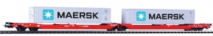 PIKO 54775 Podwójny wagon kontenerowy T3000e MAERSK DB AG Ep.VI