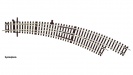 Roco 42473 Rozjazd łukowy w prawo BWR R3/R4 Roco Line