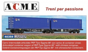 ACME 40359 Podwójna platforma kontenerowa Sggrss 80' PKP Cargo Ep.V-VI