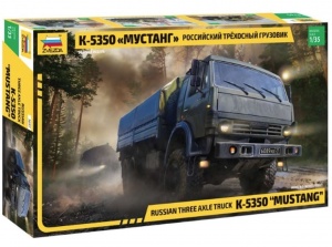 ZVEZDA 3697 Russian Three Axle Truck KamAZ-5350 