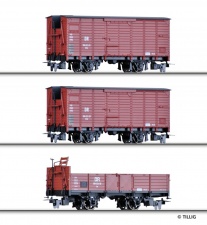 Tillig 15971 Zestaw 3 wagony towarowe DR EP.III - IV