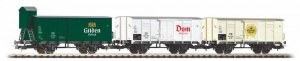 PIKO 58372 Zestaw 3 wagonów do przewozu piwa Kolsch DB Ep.III