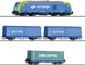 Tillig 01400 Zestaw pociągu towarowego TRAXX BR285 PKP Cargo Ep.VI