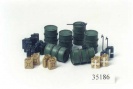 TAMIYA 35186 MILITARY MINIATURES GERMAN FUEL DRUM SET