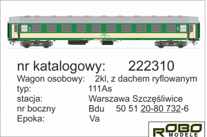 ROBO 222310 Wagon osobowy 111As PKP Ep.Va St. Warszawa