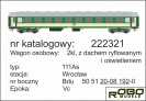 ROBO 222321 Wagon osobowy 111As PKP Ep.Vc St. Wrocław z oświetleniem LED