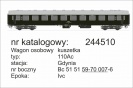 ROBO 244510 Wagon osobowy kuszetka 2kl. PKP Ep.IVc St. Gdynia