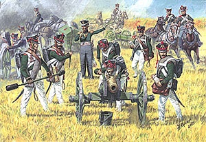ZVEZDA 8022 RUSSIAN FOOT ARTILLERY 1812-1814