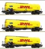 ROCO 76029.B Zestaw 3 cysterny Zans DHL GATX Ep.VI