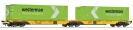 ROCO 76631 Wagony kontenerowe Sggmrs 45cali Clip Ep.VI na PKP