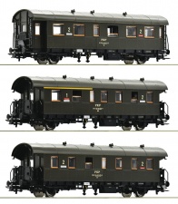 ROCO 74019 Zestaw 3 wagony osobowe PKP Ep.IV St. Gniezno