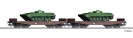 Tillig 70058 Zestaw 2 platformy Rmms 3960  z ładunkiem czołgi BMP-1 NVA DR Ep.IV
