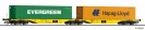 Tillig 18069 Wagony platformy z kontenerami CLIP Intermodal EP.VI