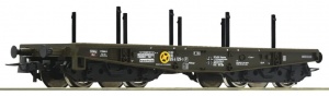 ROCO 76391 wagon 4-osi. platforma z kłonicami BW Ep.IV