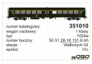 ROBO 351010 Wagon osobowy 1kl. typ 102Aa PKP Ep.IVc ryflak Wałbrzych