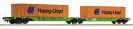 ROCO 77370 Wagon kontenerowy Sggrs SETG  z kontenerami Hapag Lioyd