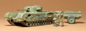 Tamiya 35100  CHURCHILL CROCODILE  + przyczepa.